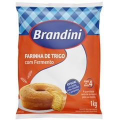 Farinha De Trigo Brandini Com Fermento 1Kg