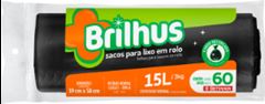 Saco Para Lixo Tipo A 15L Brilhus 60 Unidades