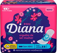 Absorvente Diana Suave S/ Abas 8 Unidades