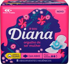 Absorvente Diana Active Suave C/Abas C/8