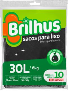 Brilhus Saco P/Lixo Almofada 30Lts