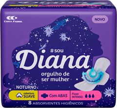 Absorvente Diana 08Un Suave Noturno Com Abas