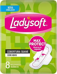 Absorvente Ladysoft Normal Suave Com Abas Com 8 Und