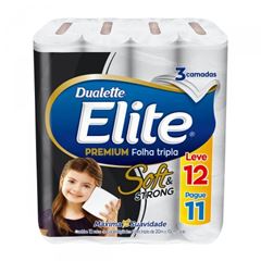 Papel Higienico Folha Tripla Elite Dualette Premium Leve 12 Pague 11