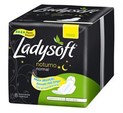 Ladysoft Noturno Absorvente Normal C/ Abas C/8